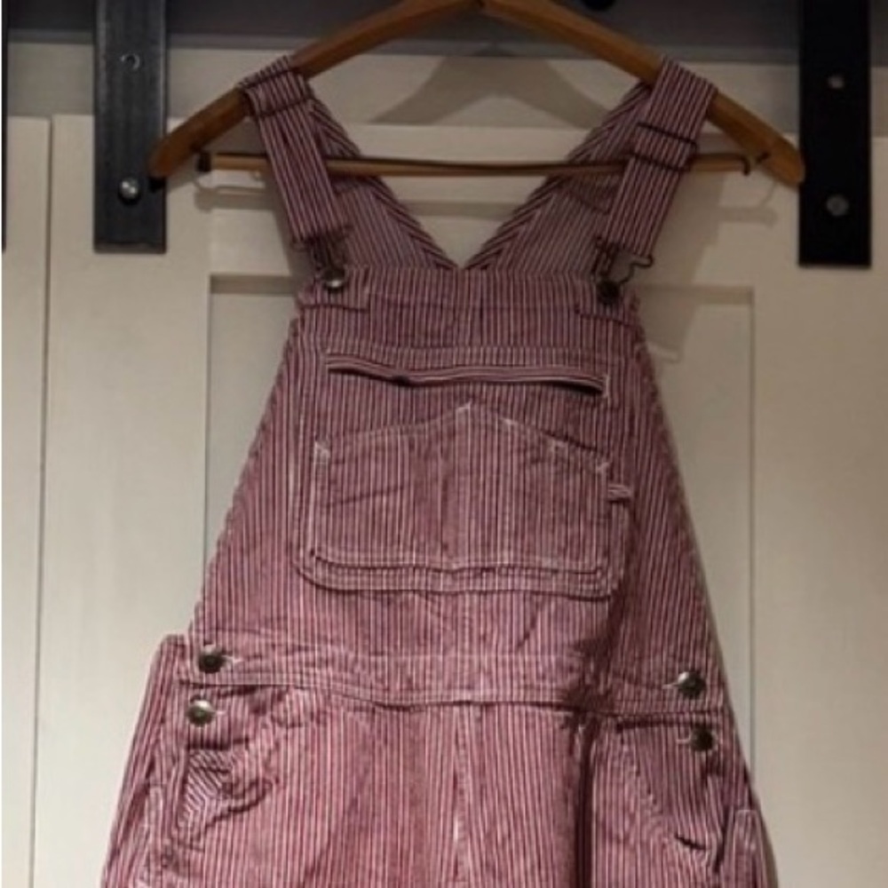 Duluth Trading Co Women's Railroad Striped Overalls